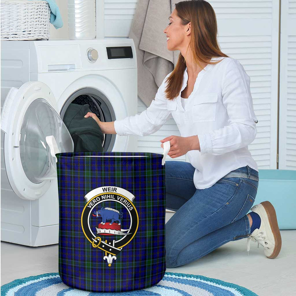 Weir Tartan Laundry Basket with Family Crest - Tartanvibesclothing Shop