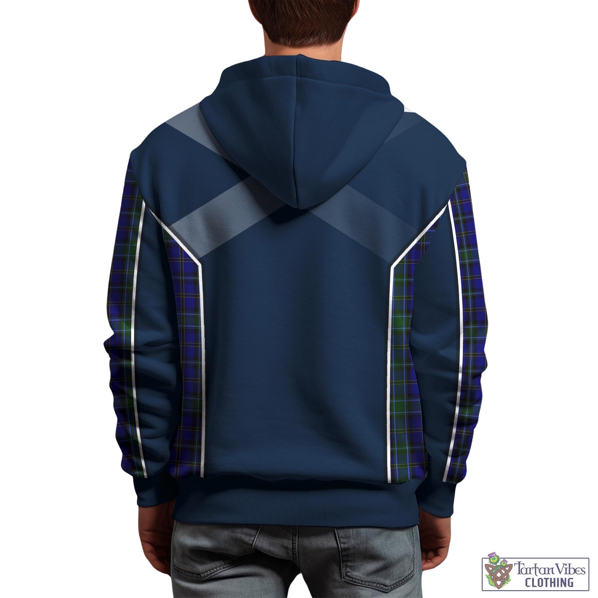 Tartan Vibes Clothing Weir Tartan Hoodie with Family Crest and Scottish Thistle Vibes Sport Style