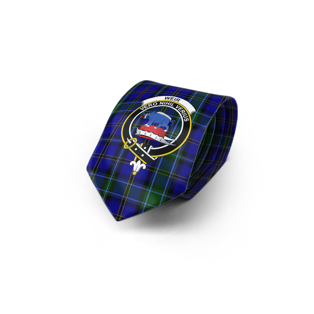 Weir Tartan Classic Necktie with Family Crest - Tartan Vibes Clothing