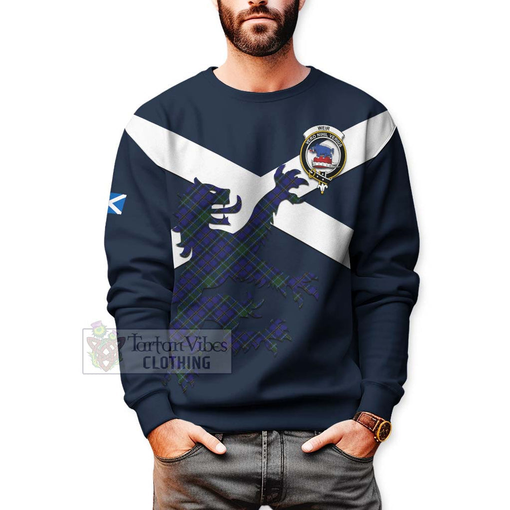 Tartan Vibes Clothing Weir Tartan Lion Rampant Sweatshirt – Proudly Display Your Heritage with Alba Gu Brath and Clan Name