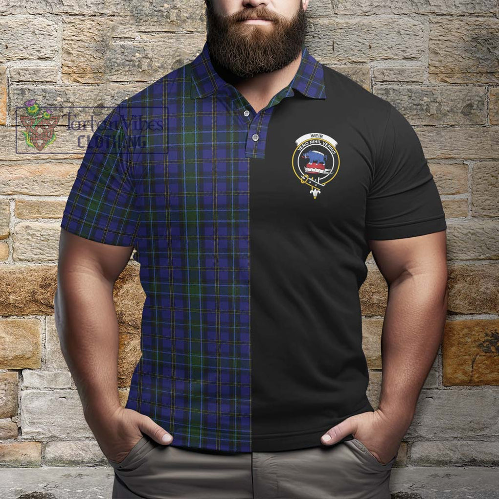 Weir Tartan Polo Shirt with Family Crest and Half Of Me Style - Tartanvibesclothing Shop