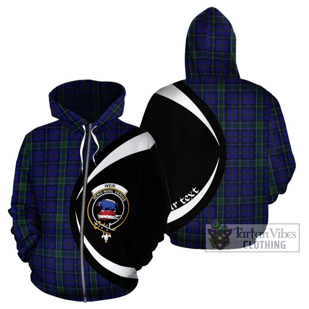 Tartan Vibes Clothing Weir Tartan Hoodie with Family Crest Circle Style