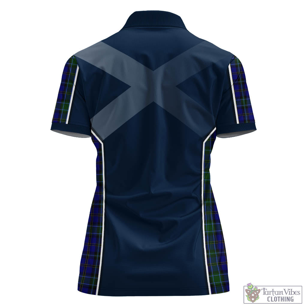 Tartan Vibes Clothing Weir Tartan Women's Polo Shirt with Family Crest and Lion Rampant Vibes Sport Style