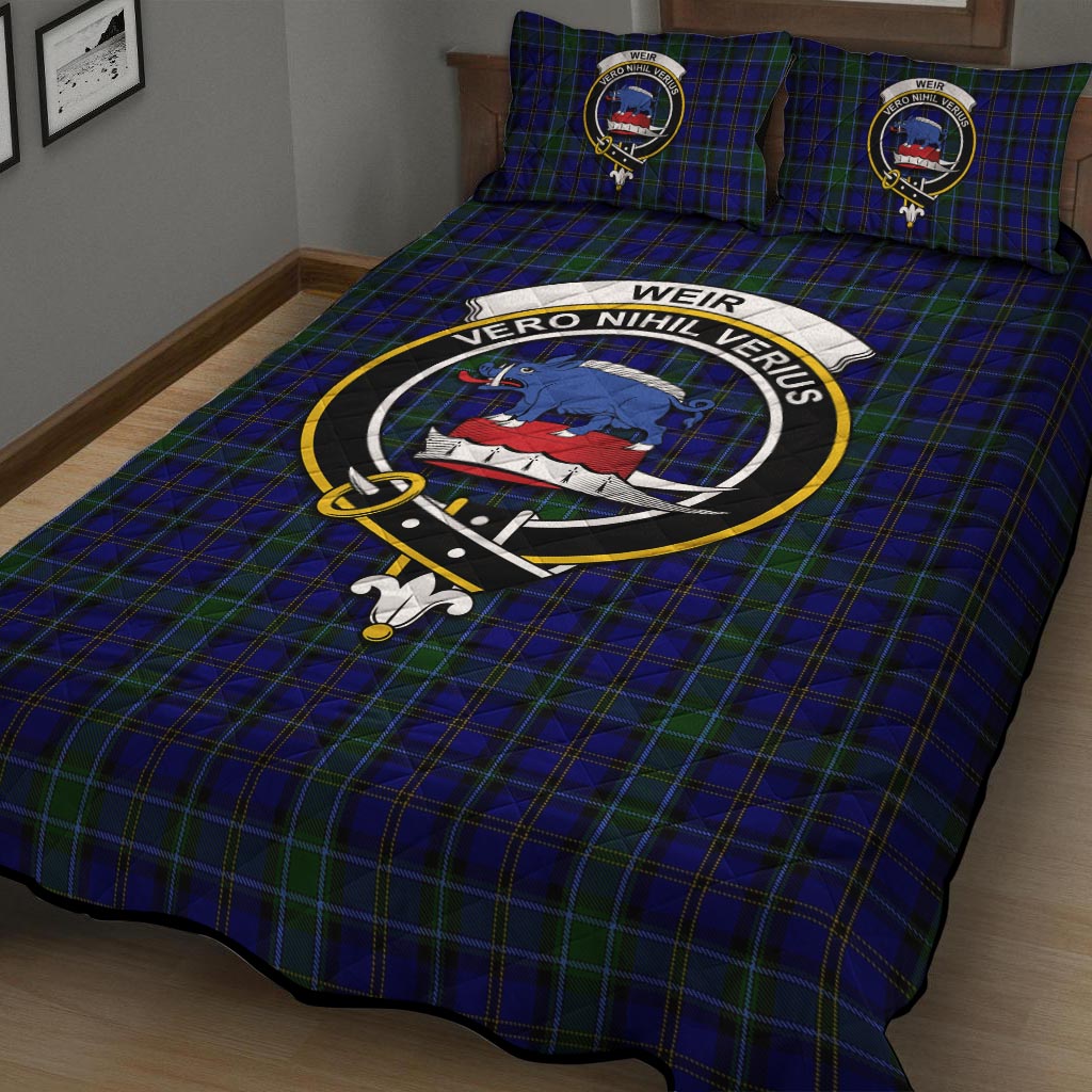 Weir Tartan Quilt Bed Set with Family Crest - Tartan Vibes Clothing