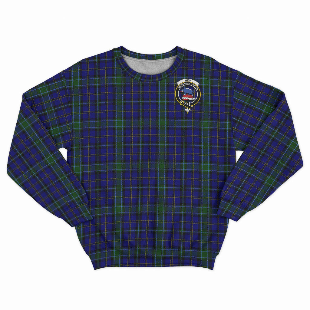 Weir Tartan Sweatshirt with Family Crest - Tartan Vibes Clothing