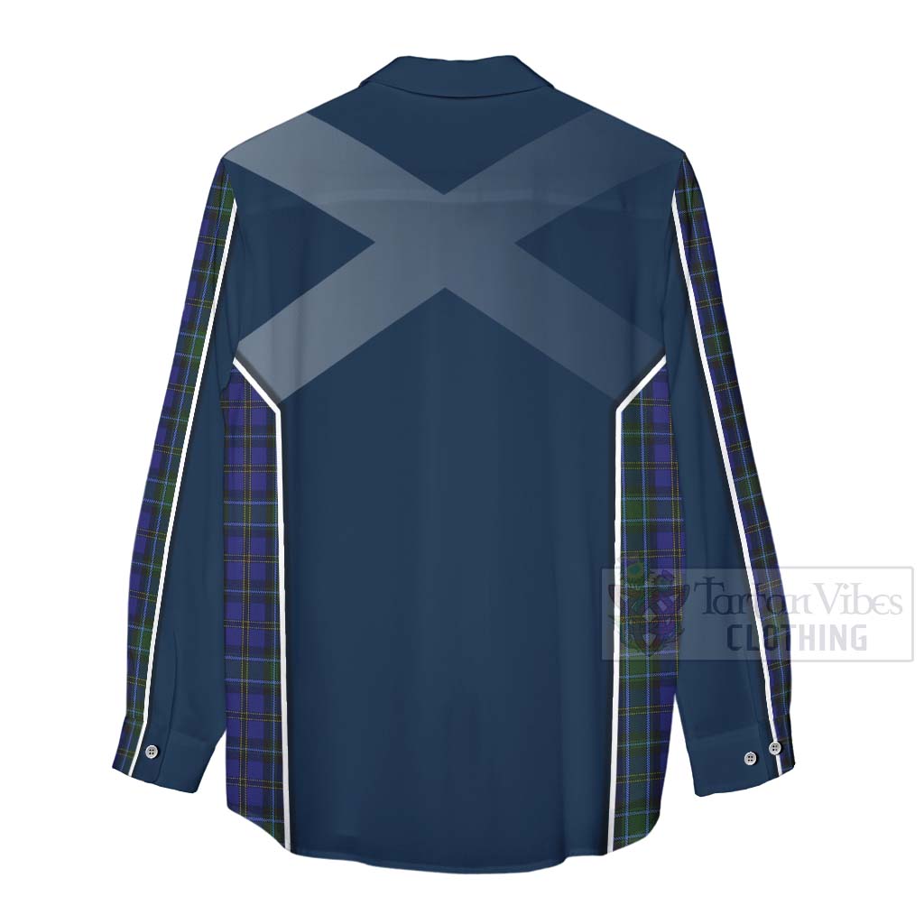 Tartan Vibes Clothing Weir Tartan Women's Casual Shirt with Family Crest and Scottish Thistle Vibes Sport Style