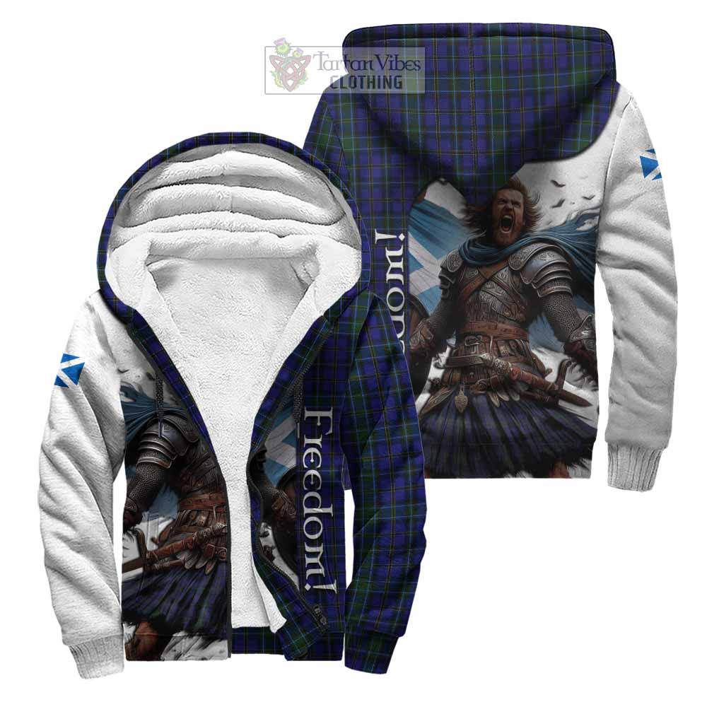 Tartan Vibes Clothing Weir Crest Tartan Sherpa Hoodie Inspired by the Freedom of Scottish Warrior