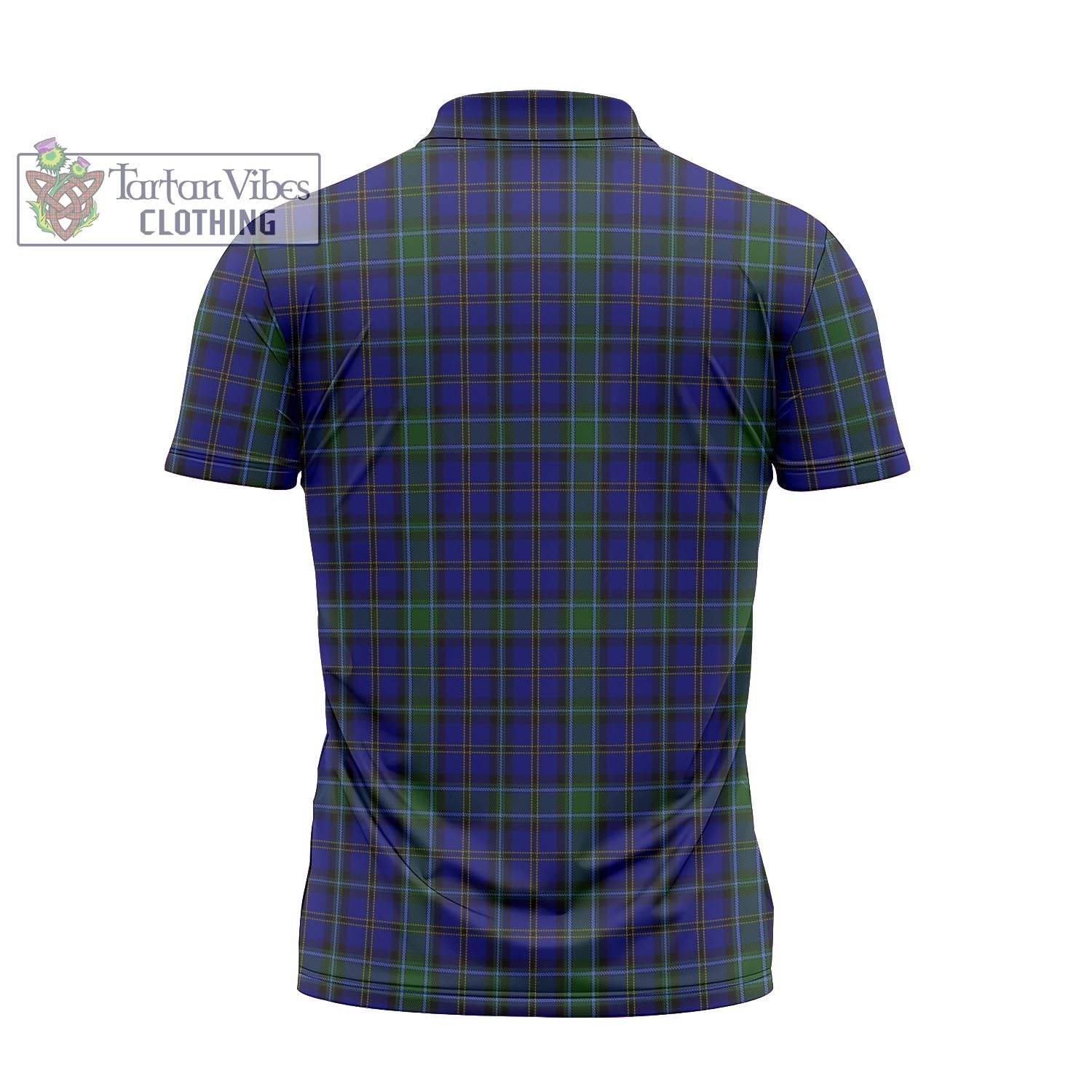 Tartan Vibes Clothing Weir Tartan Zipper Polo Shirt with Family Crest