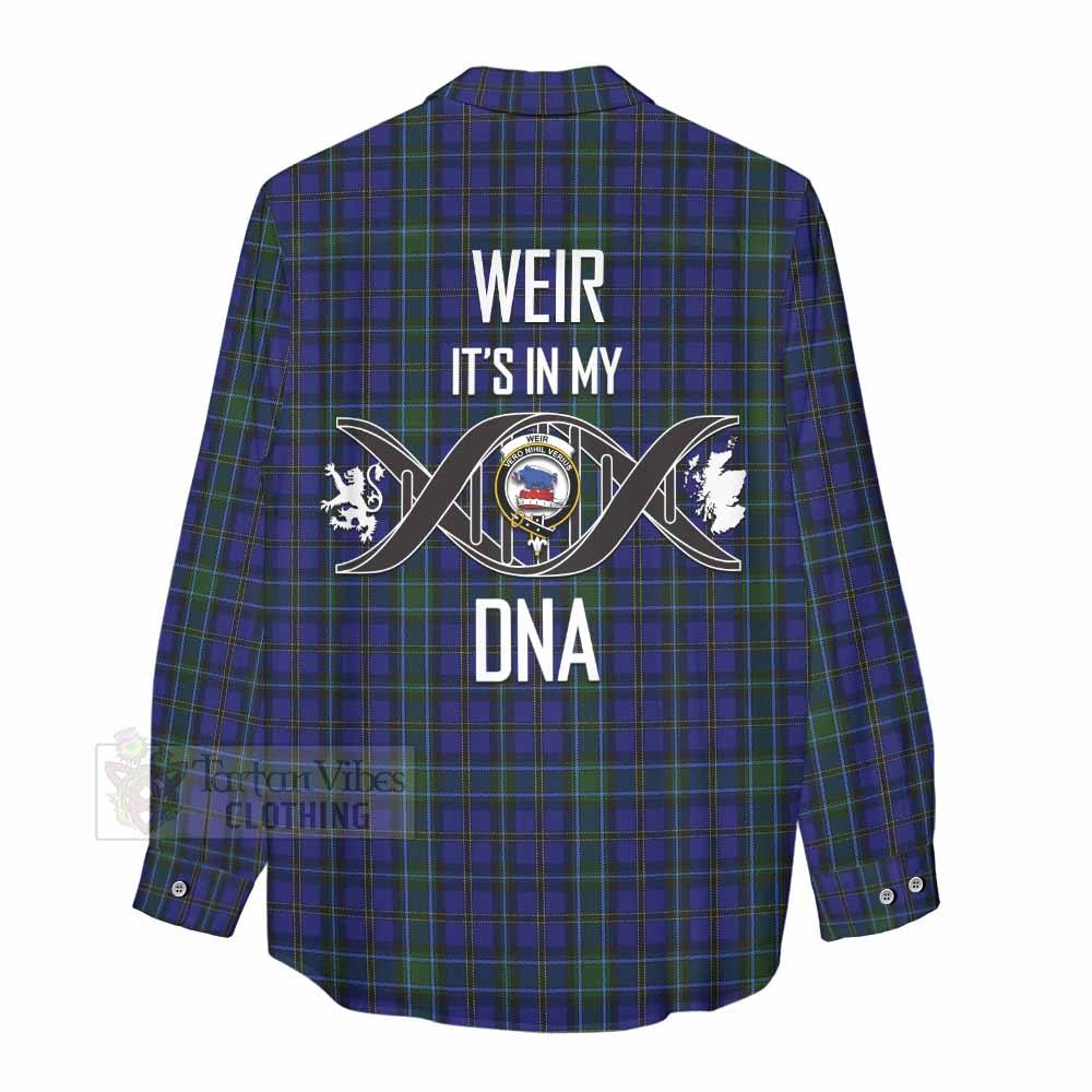 Tartan Vibes Clothing Weir Tartan Women's Casual Shirt with Family Crest DNA In Me Style