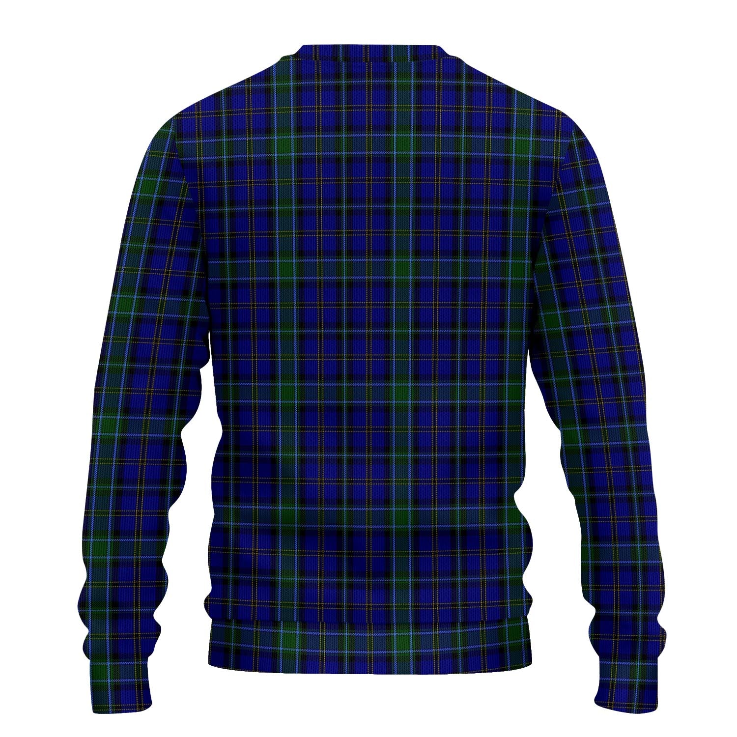 Weir Tartan Knitted Sweater with Family Crest - Tartanvibesclothing