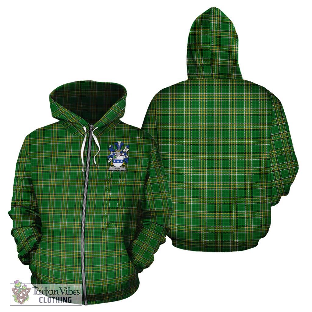 Weir Irish Clan Tartan Hoodie with Coat of Arms - Tartan Vibes Clothing