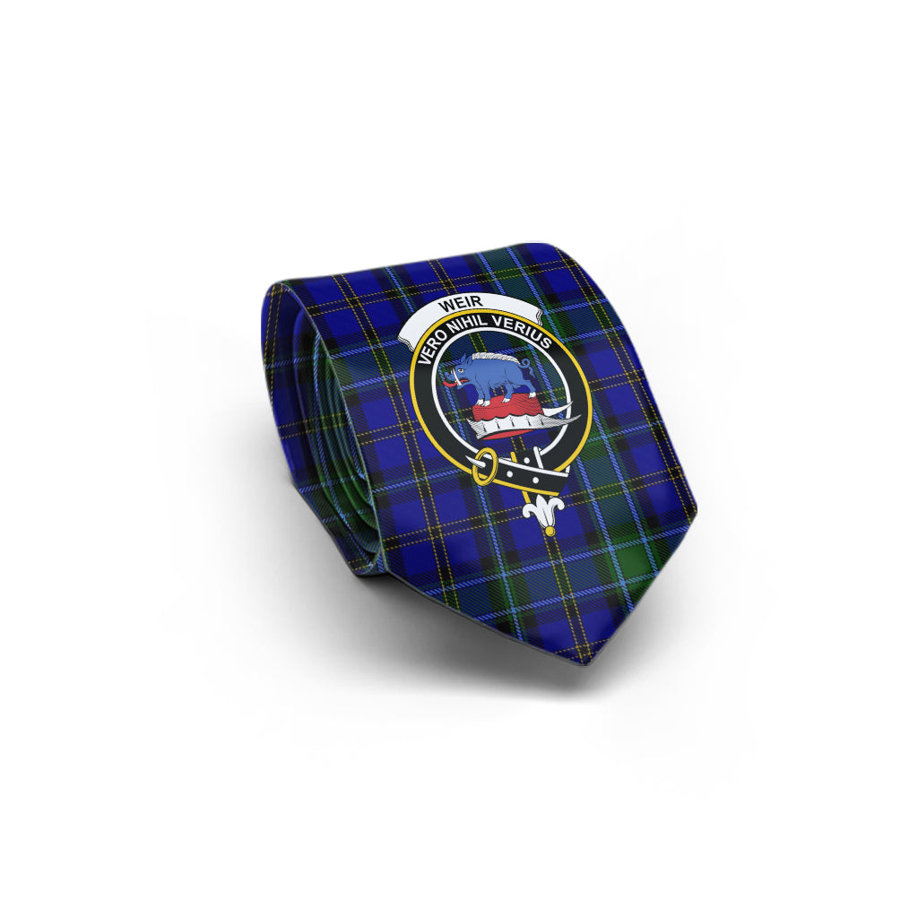 Weir Tartan Classic Necktie with Family Crest - Tartan Vibes Clothing