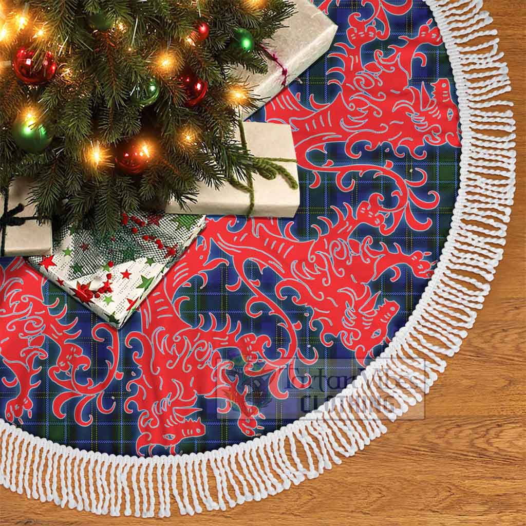 Tartan Vibes Clothing Weir Tartan Christmas Tree Skirt Lion Rampant Style