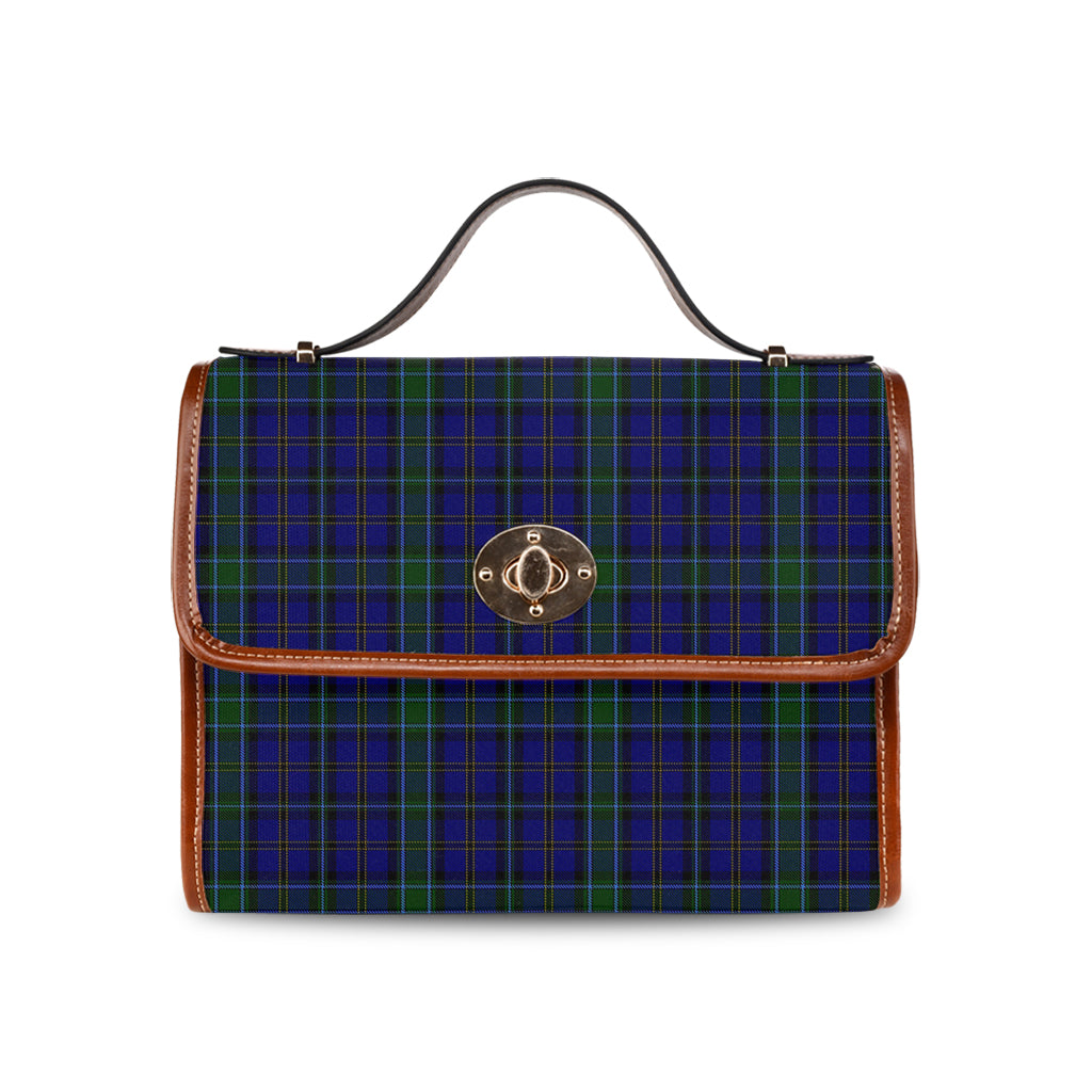 weir-tartan-leather-strap-waterproof-canvas-bag