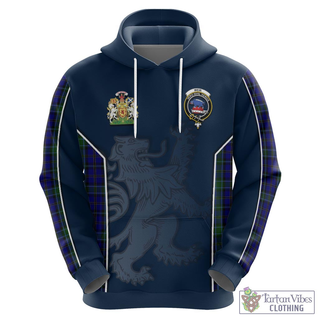 Tartan Vibes Clothing Weir Tartan Hoodie with Family Crest and Lion Rampant Vibes Sport Style