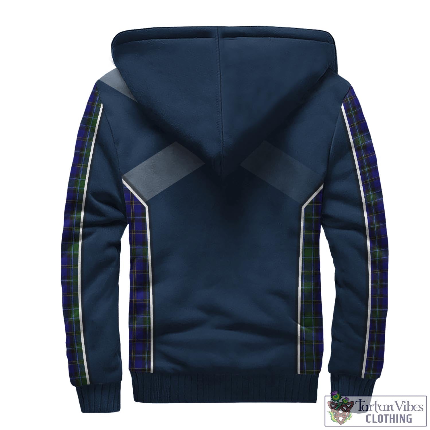 Tartan Vibes Clothing Weir Tartan Sherpa Hoodie with Family Crest and Scottish Thistle Vibes Sport Style