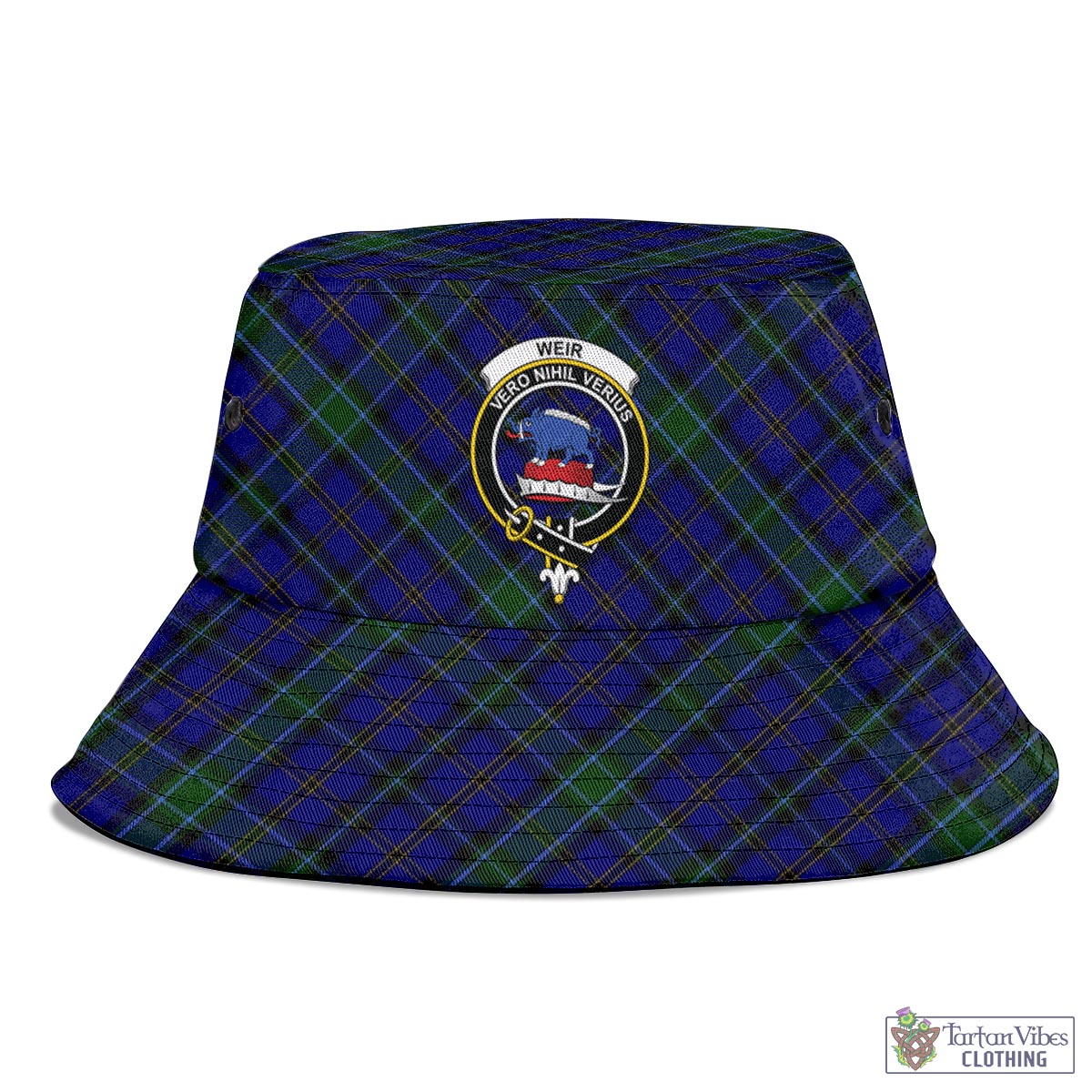 Tartan Vibes Clothing Weir Tartan Bucket Hat with Family Crest