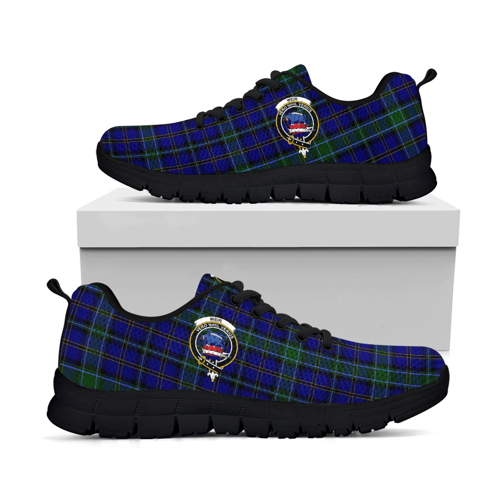 Weir Tartan Sneakers with Family Crest - Tartan Vibes Clothing