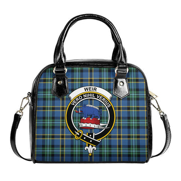 Weir Ancient Tartan Shoulder Handbags with Family Crest