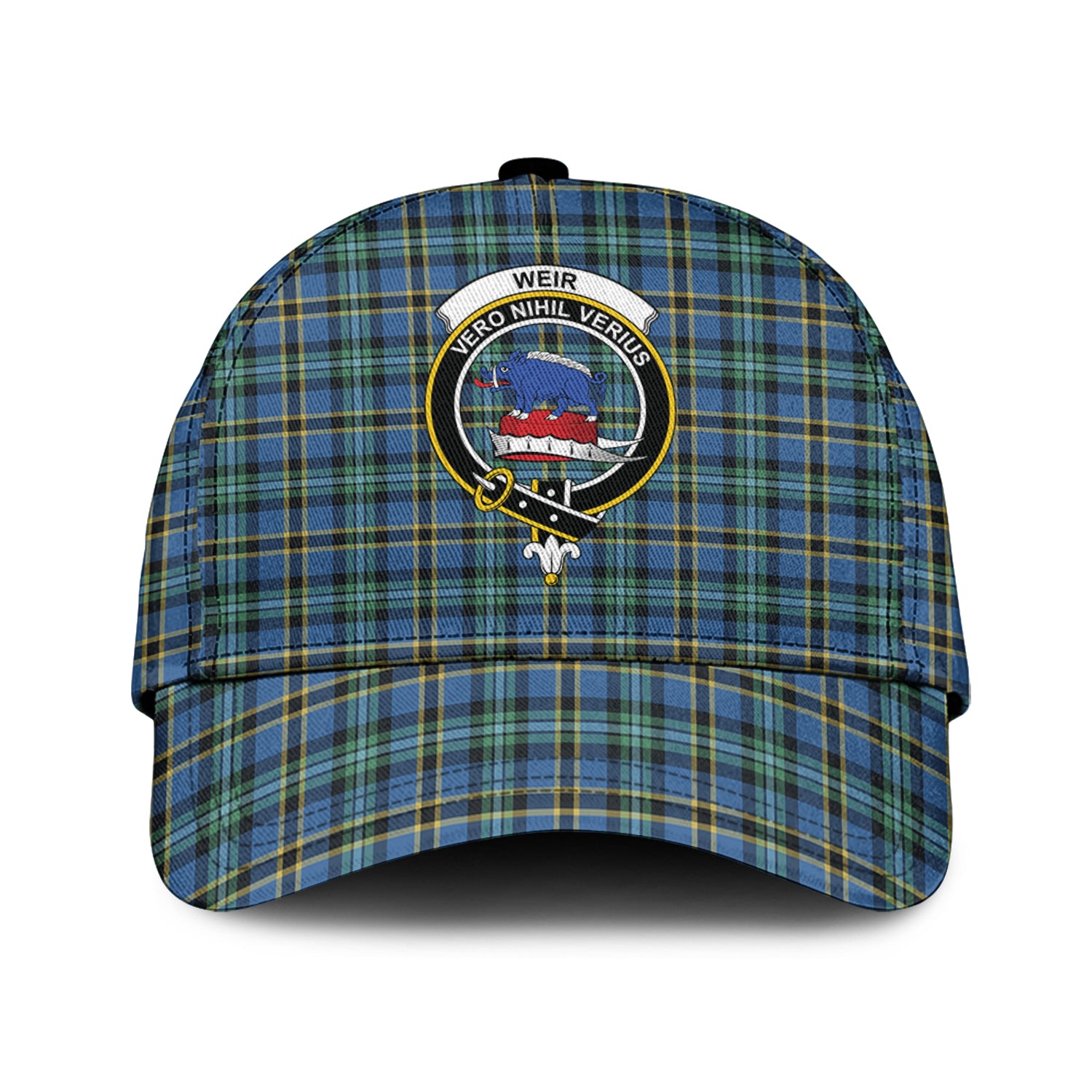 weir-ancient-tartan-classic-cap-with-family-crest