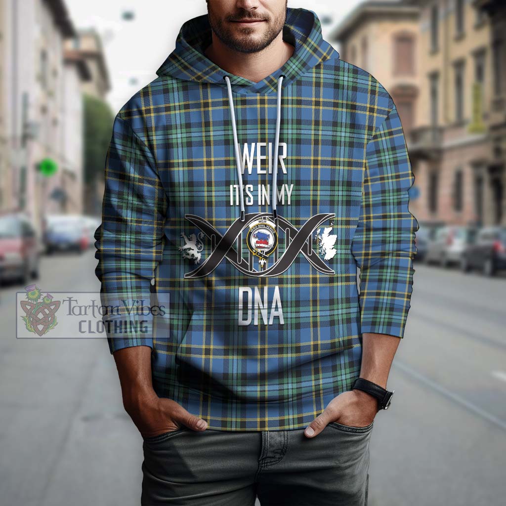 Tartan Vibes Clothing Weir Ancient Tartan Hoodie with Family Crest DNA In Me Style