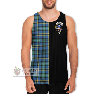 Weir Ancient Tartan Men's Tank Top with Family Crest and Half Of Me Style