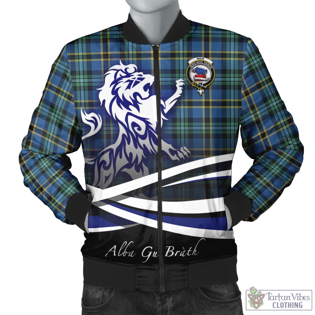 Tartan Vibes Clothing Weir Ancient Tartan Bomber Jacket with Alba Gu Brath Regal Lion Emblem