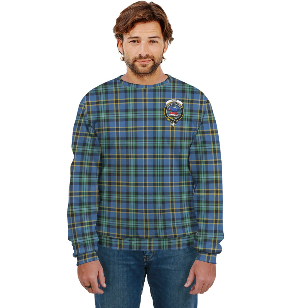 Weir Ancient Tartan Sweatshirt with Family Crest Unisex - Tartan Vibes Clothing