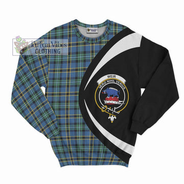 Weir Ancient Tartan Sweatshirt with Family Crest Circle Style