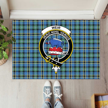 Weir Ancient Tartan Door Mat with Family Crest