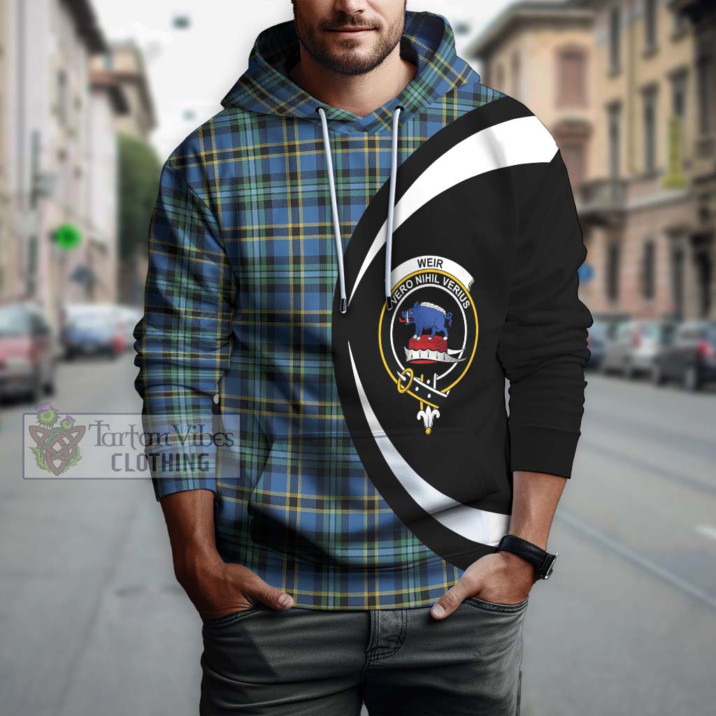 Tartan Vibes Clothing Weir Ancient Tartan Hoodie with Family Crest Circle Style