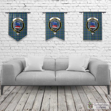 Weir Ancient Tartan Gonfalon, Tartan Banner with Family Crest