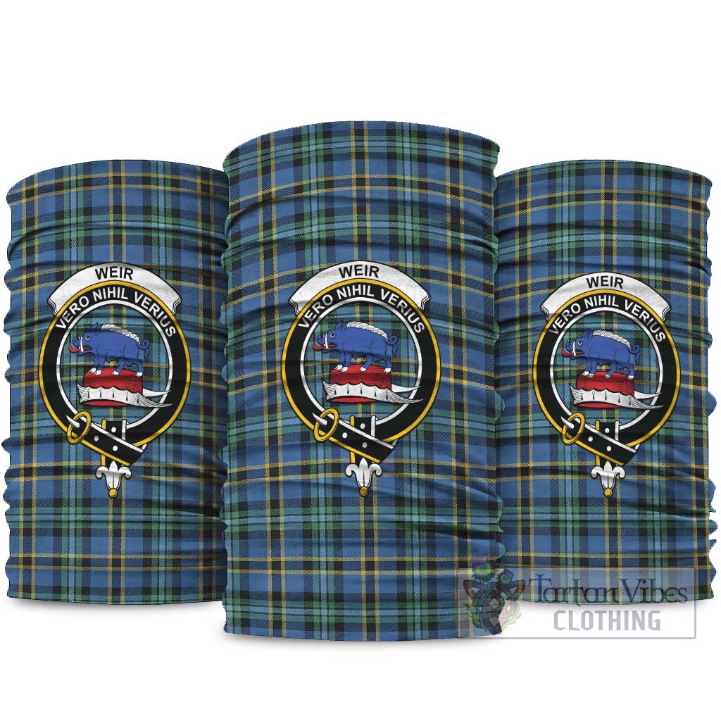 Weir Ancient Tartan Neck Gaiters, Tartan Bandanas, Tartan Head Band with Family Crest