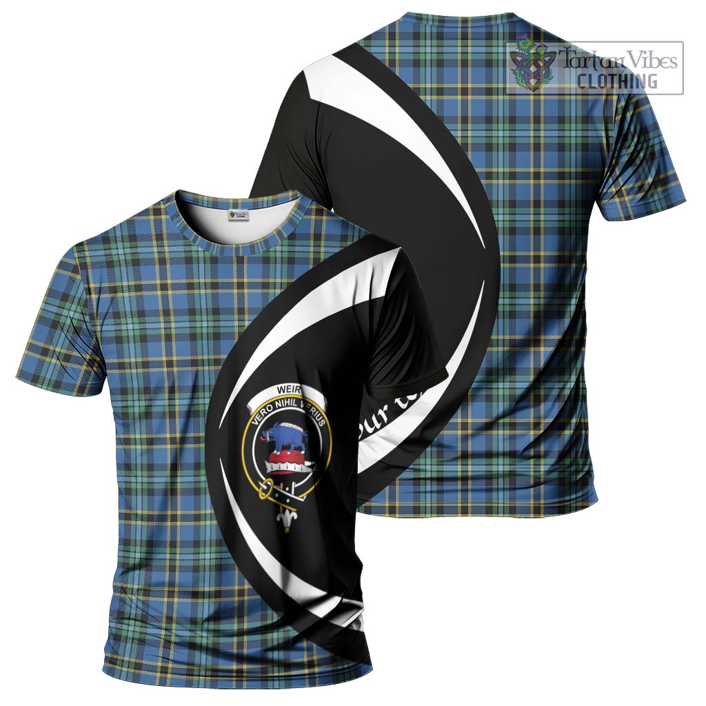 Tartan Vibes Clothing Weir Ancient Tartan T-Shirt with Family Crest Circle Style
