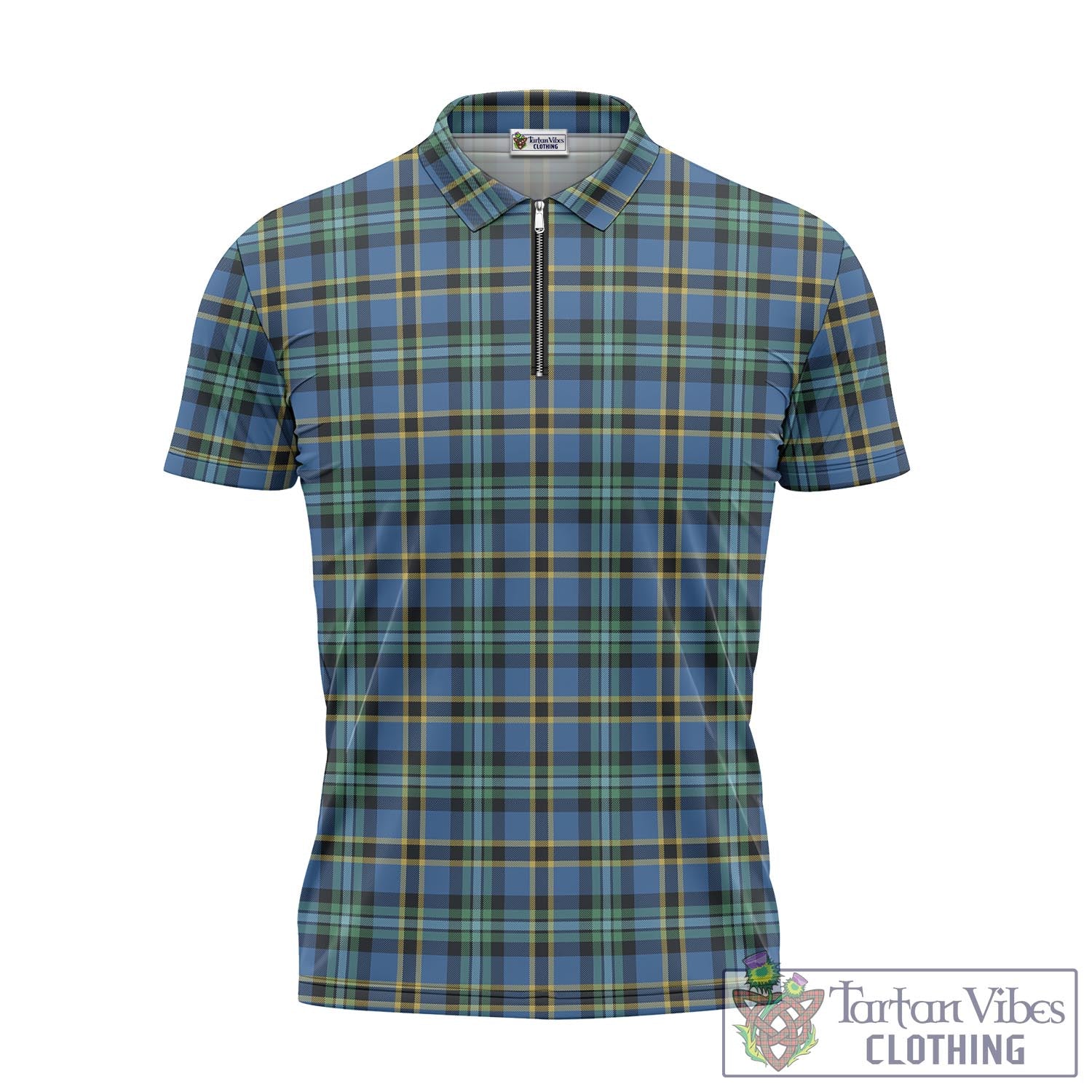 Tartan Vibes Clothing Weir Ancient Tartan Zipper Polo Shirt