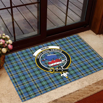 Weir Ancient Tartan Door Mat with Family Crest