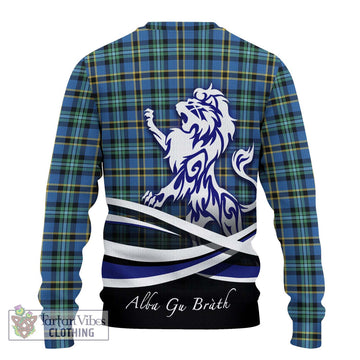 Weir Ancient Tartan Ugly Sweater with Alba Gu Brath Regal Lion Emblem