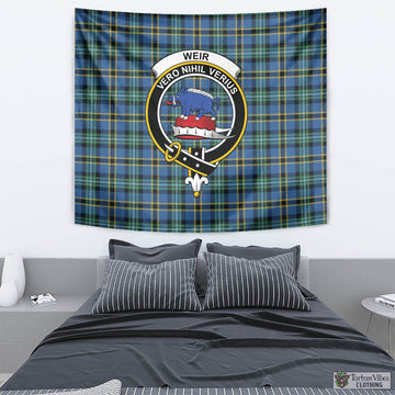 Weir Ancient Tartan Tapestry Wall Hanging and Home Decor for Room with Family Crest