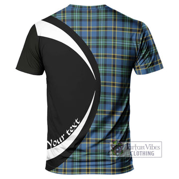 Weir Ancient Tartan T-Shirt with Family Crest Circle Style
