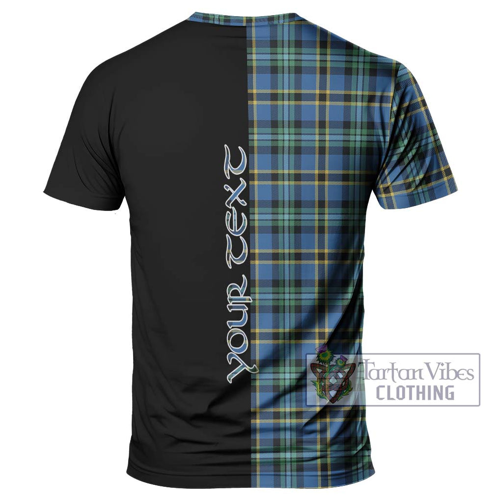 Weir Ancient Tartan T-Shirt with Family Crest and Half Of Me Style - Tartanvibesclothing Shop