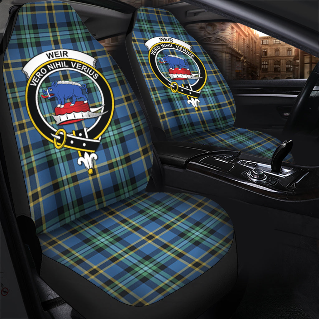 Weir Ancient Tartan Car Seat Cover with Family Crest - Tartanvibesclothing