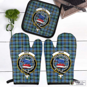 Weir Ancient Tartan Combo Oven Mitt & Pot-Holder with Family Crest