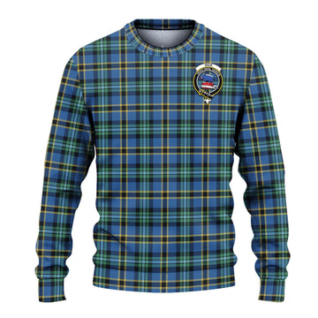 Weir Ancient Tartan Knitted Sweater with Family Crest