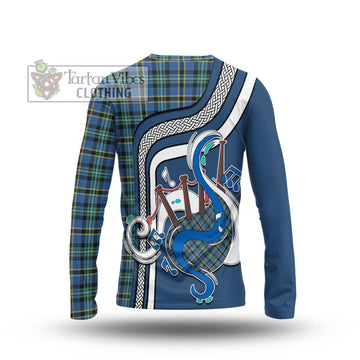 Weir Ancient Tartan Long Sleeve T-Shirt with Epic Bagpipe Style