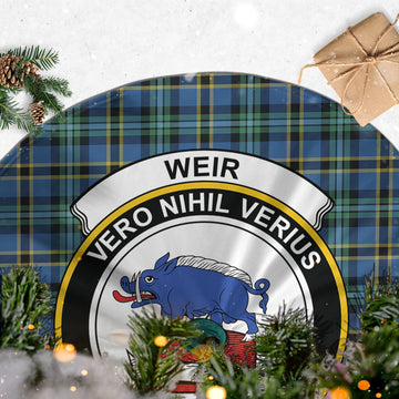 Weir Ancient Tartan Christmas Tree Skirt with Family Crest