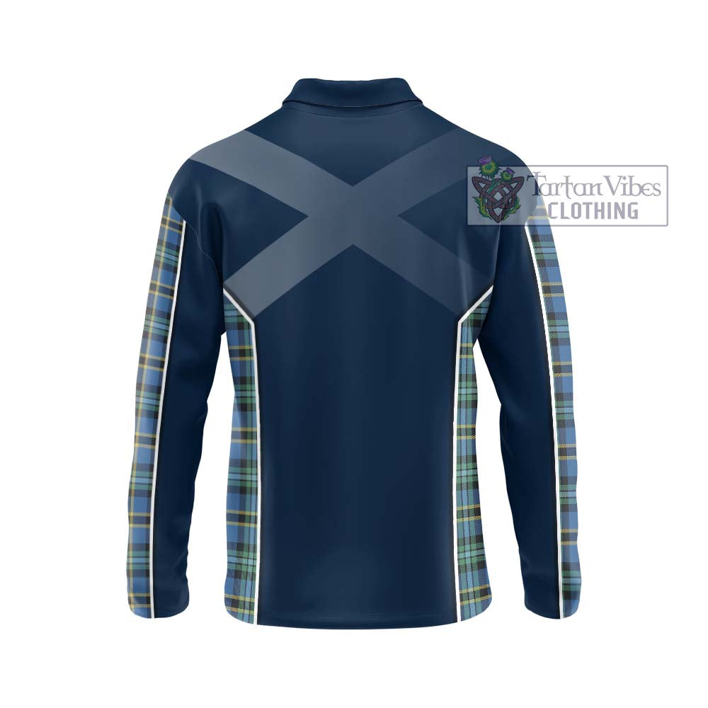 Weir Ancient Tartan Long Sleeve Polo Shirt with Family Crest and Lion Rampant Vibes Sport Style - Tartan Vibes Clothing