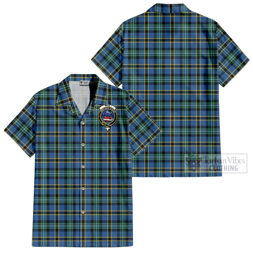 Weir Ancient Tartan Cotton Hawaiian Shirt with Family Crest Kid - Tartan Vibes Clothing