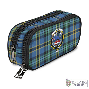 Weir Ancient Tartan Pen and Pencil Case with Family Crest