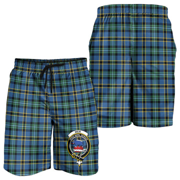 Weir Ancient Tartan Mens Shorts with Family Crest