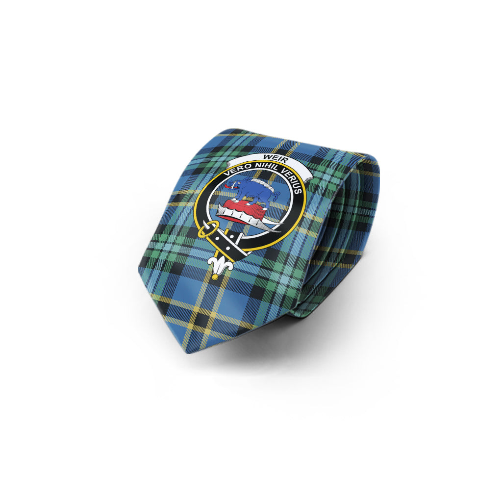 Weir Ancient Tartan Classic Necktie with Family Crest - Tartan Vibes Clothing